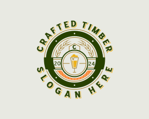 Hipster Beer Pub logo design