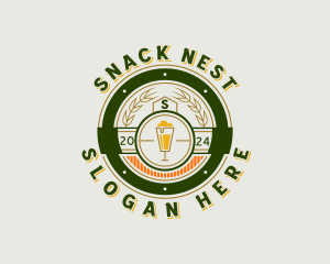 Hipster Beer Pub logo design