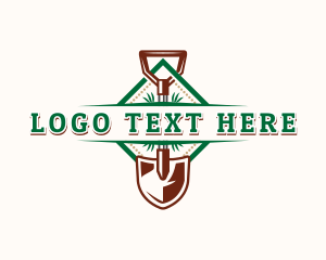 Landscaping Shovel Gardening logo