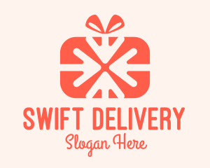 Pink Gift Delivery logo design