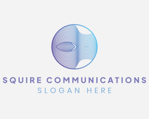 Circle Wave Line Business logo design