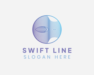 Circle Wave Line Business logo design