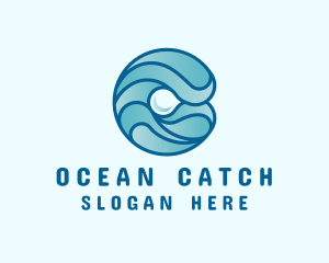 Ocean Pearl Wave logo design