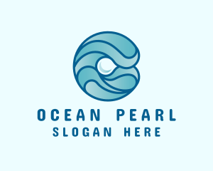 Ocean Pearl Wave logo design