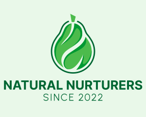 Leaf Pear Fruit logo design