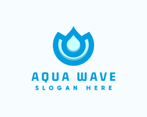 Drinking Water Droplet logo design