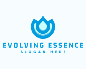 Drinking Water Droplet logo design