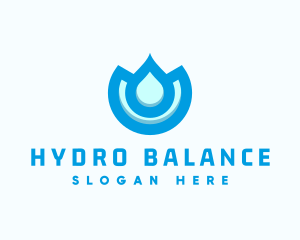 Drinking Water Droplet logo design