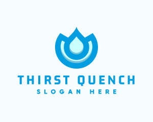 Drinking Water Droplet logo