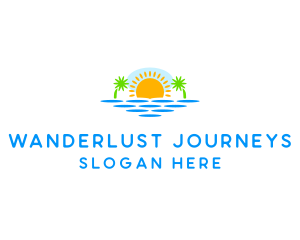 Paradise Island Sunset Logo
