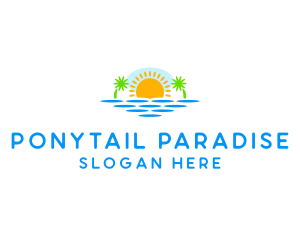 Paradise Island Sunset logo design