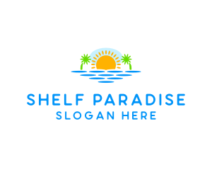 Paradise Island Sunset logo design