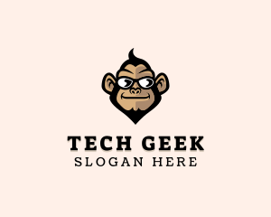 Monkey Head Glasses logo design