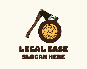 Axe Wood Log logo