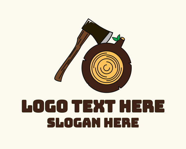 Axe Wood Log logo