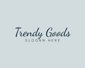 Trendy Cursive Beauty logo design