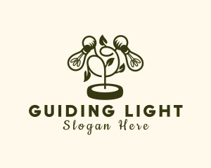 Light Bulb Plant Innovation logo design