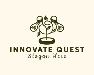 Light Bulb Plant Innovation logo design