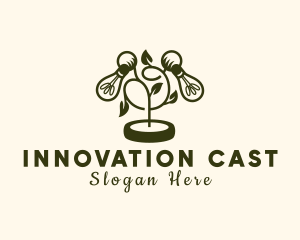 Light Bulb Plant Innovation logo design