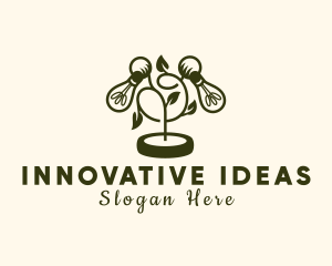 Light Bulb Plant Innovation logo design