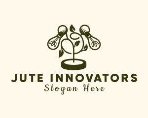 Light Bulb Plant Innovation logo design