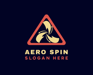 Turbine Propeller Arrow logo design