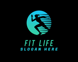 Female Fitness Exercise logo