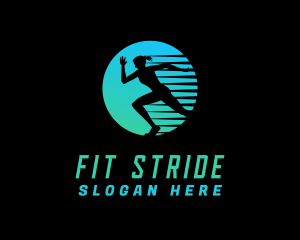 Female Fitness Exercise logo design