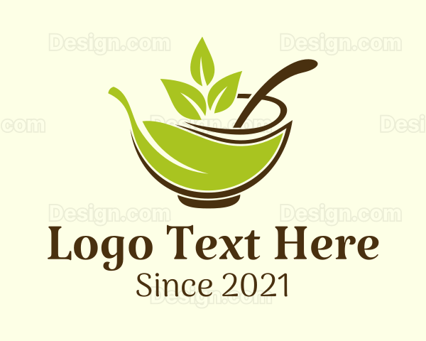 Herbal Leaf Salad Bowl Logo