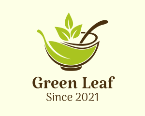 Herbal Leaf Salad Bowl logo design