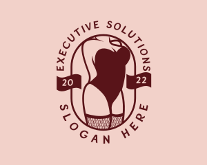 Sexy Woman Corset Lingerie logo design