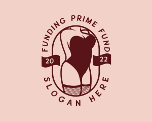 Sexy Woman Corset Lingerie logo design