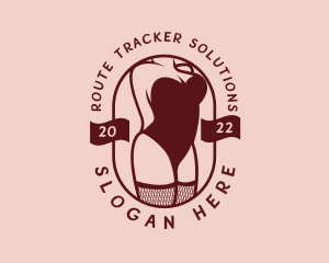 Sexy Woman Corset Lingerie logo design