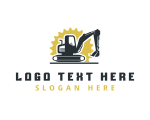 Gear Excavator Construction logo