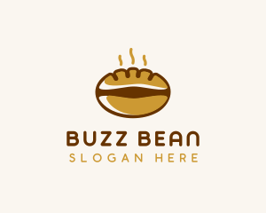 Coffee Bean Bread Breakfast logo design