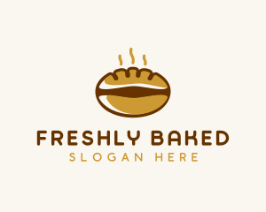 Coffee Bean Bread Breakfast logo design