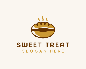 Coffee Bean Bread Breakfast logo design