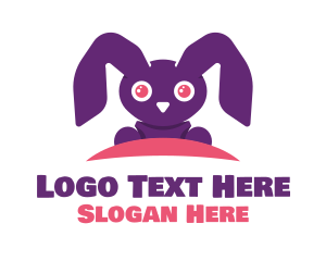 Cute Purple Bunny logo