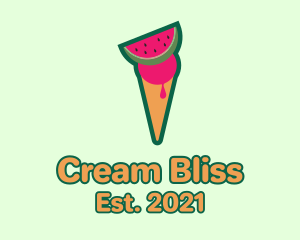 Watermelon Ice Cream  logo design