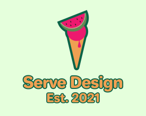 Watermelon Ice Cream  logo design