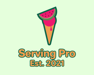 Watermelon Ice Cream  logo design