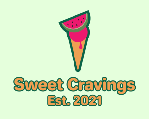 Watermelon Ice Cream  logo design