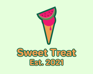 Watermelon Ice Cream  logo design