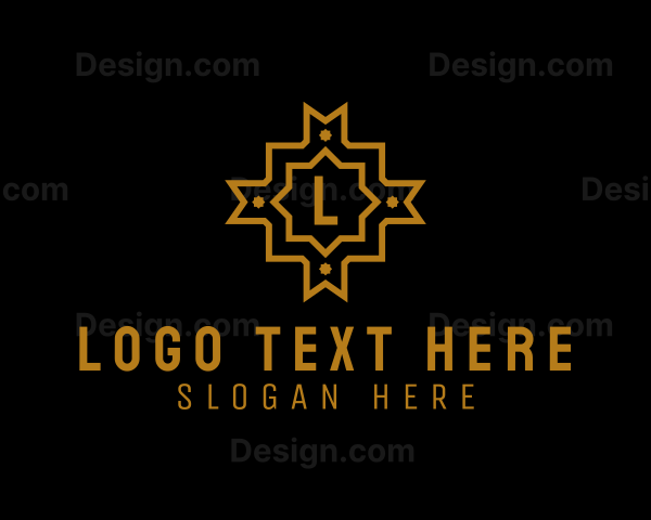 Cross Ribbon Religion Badge Logo