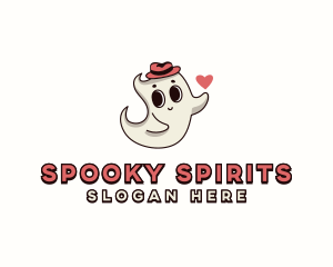 Cartoon Halloween Ghost logo