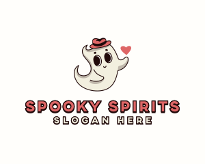 Cartoon Halloween Ghost logo design