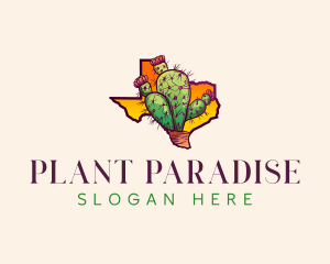 Texas Cactus Plant logo design