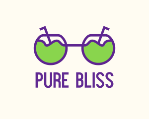 Coconut Juice Sunglasses logo design