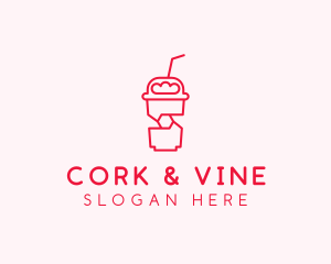 Pink Cafe Cooler  logo design