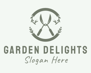 Gardening Scissors Lawn Care  logo design